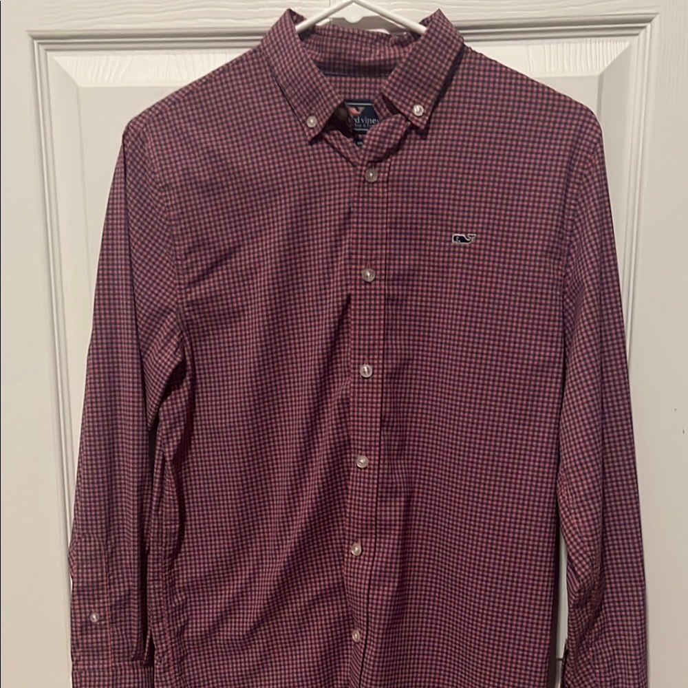 Vineyard Vines Pink Button Down Shirt with Classic Collar